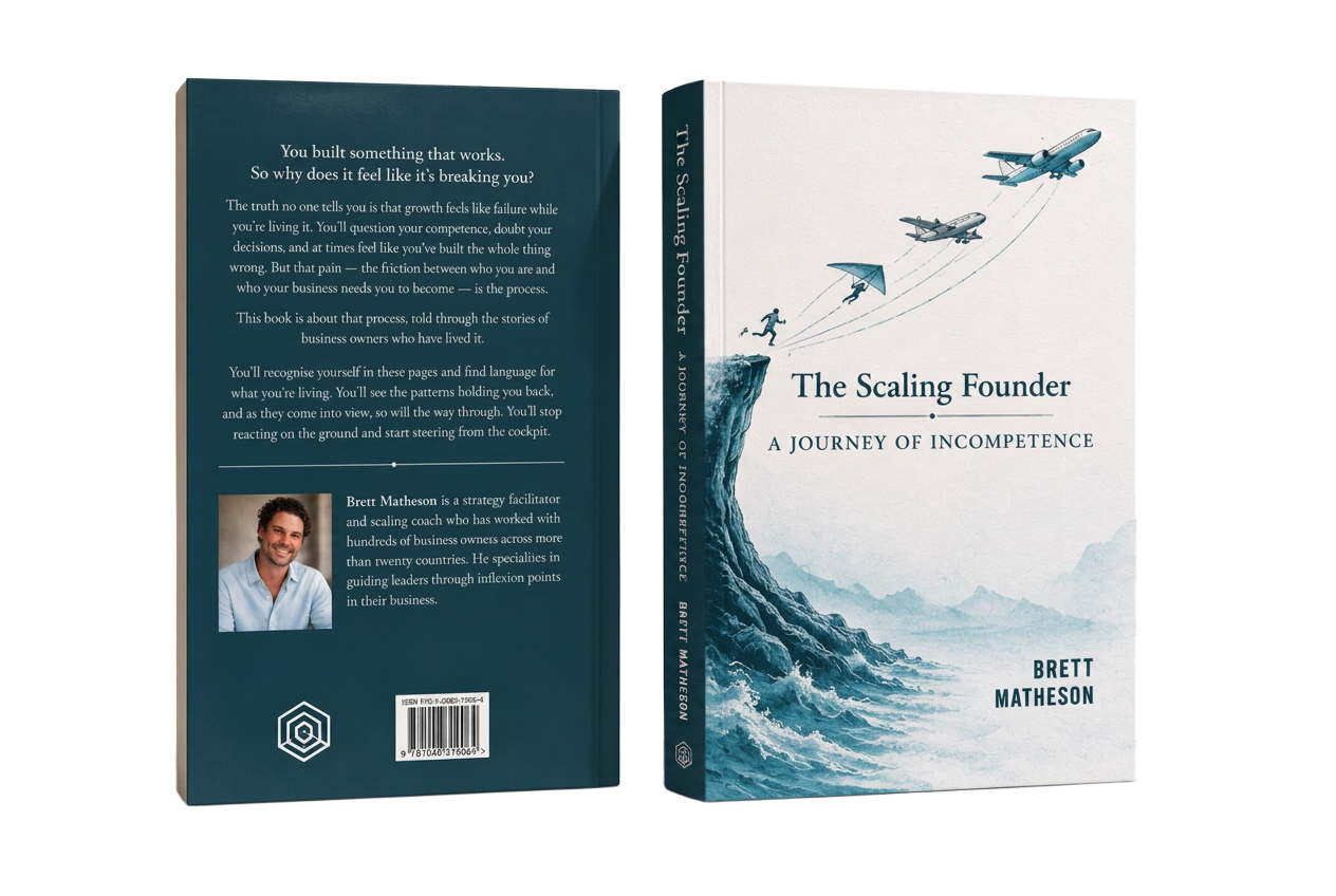 The Scaling Founder book cover and back cover spread
